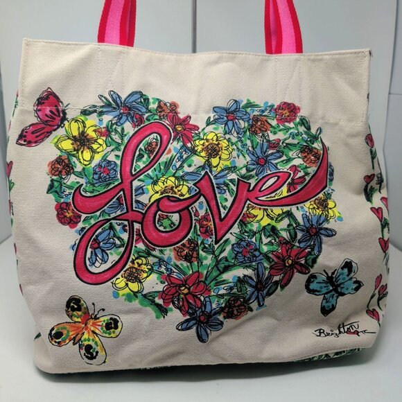 Brighton Love Tote Bag Canvas Large Tweet - Picture 2 of 13
